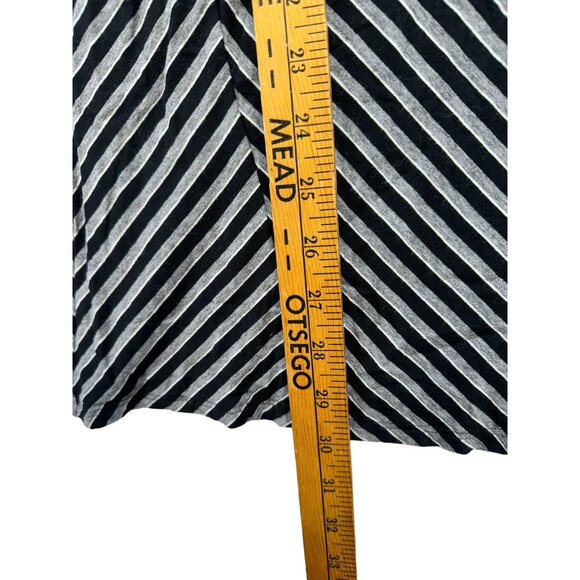 J Jill Wearever Collection Womens Tunic Striped Long Sleeve Top L Black & Gray - Picture 4 of 12